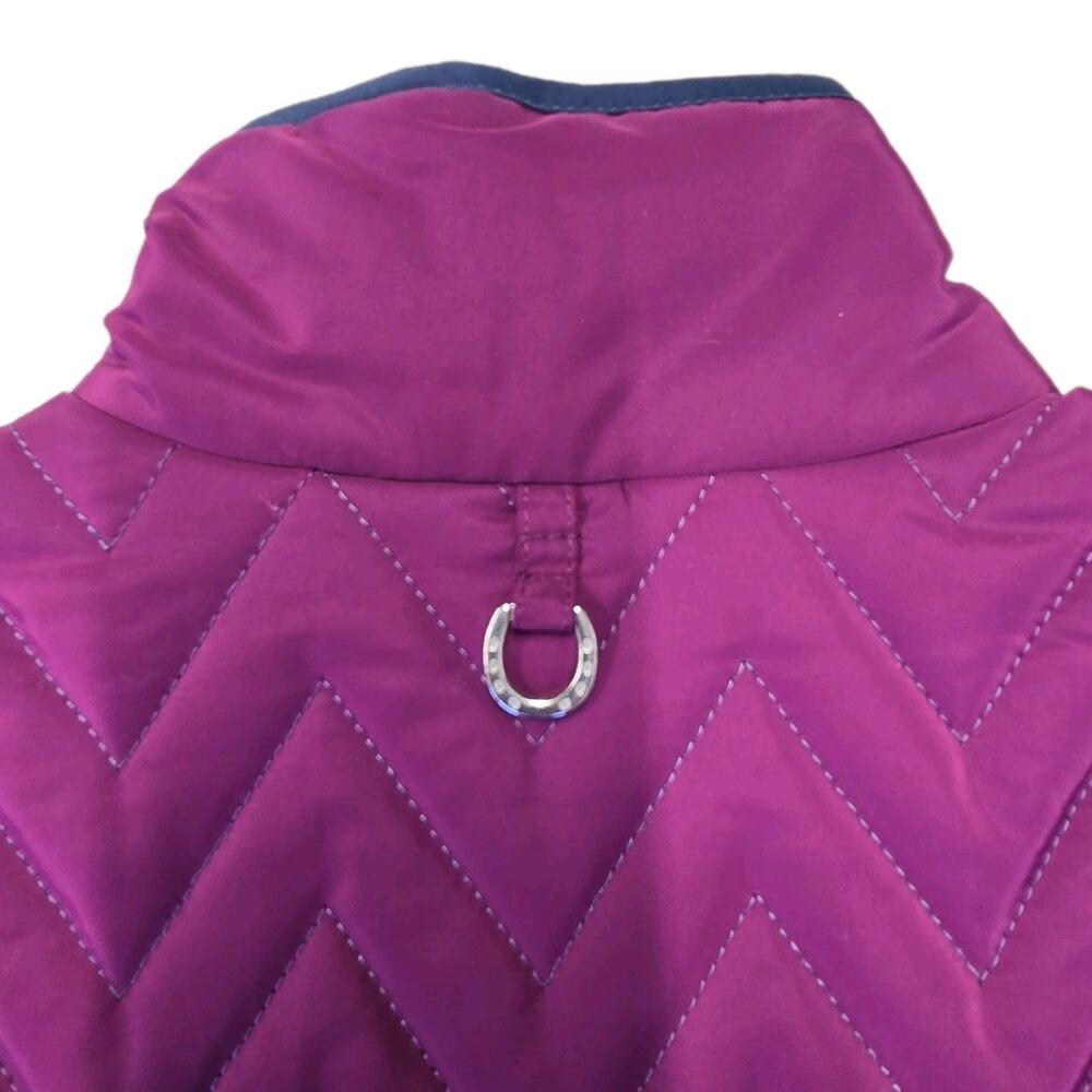 Ariat Ashley Insulated Vest Women Small Berry Chevron Quilted Equestrian Rodeo - Picture 3 of 11